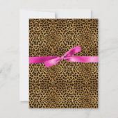 Invitation Hot rose léopard photo Sweet 16 Anniversaire fête (Dos)