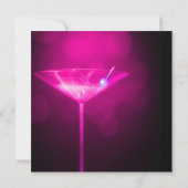 Invitation Hot rose Martini femmes Hot rose 21e anniversaire (Dos)