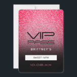 Invitation Hot rose noir Ombre Parties scintillant Sweet 16th<br><div class="desc">Peut être customisé pour répondre à vos besoins. © Gorjo Designs. Fait pour vous via la plateforme Zazzle. // Besoin d'aide pour customiser votre design ? Vous avez d'autres idées ? N'hésitez pas à me contacter (Zoe) directement.</div>