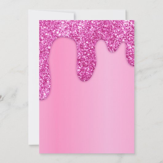 Invitation Hot rose Parties scintillant Girly Sweet 16 fête d (Dos)