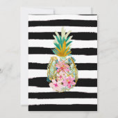 Invitation Hot rose Tropical Luau Pool Party Anniversaire (Dos)