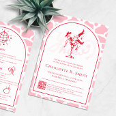 Invitation Hot Rose Western Bachelorte