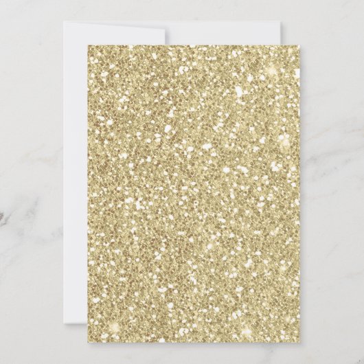 Invitation Hot rose Zebra Rainbow Gold Parties scintillant Li (Dos)