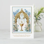 Invitation Hôte de la première communion florale et de chalic (Debout devant)