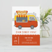 Invitation Hôte de rue de camion de nourriture (Debout devant)