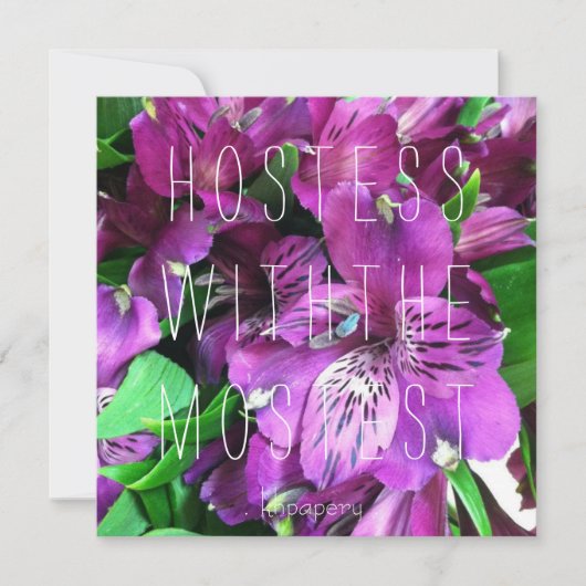 Invitation Hôtesse avec le Mostest !Carte de remerciements (Devant)