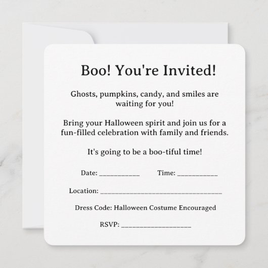 Invitation Hou! Vous êtes invités! (Dos)