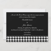 Invitation houndstooth mariage noir et blanc invite (Devant)