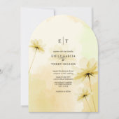 Invitation Hour d'or Grace Photo Monogramme Arche Mariage (Devant)
