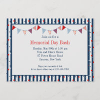 Hourra pour l'invitation rouge, blanche et bleue