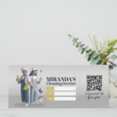 Invitation House Cleaning Services Gift Certificate Voucher (Debout devant)