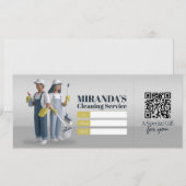 Invitation House Cleaning Services Gift Certificate Voucher (Devant / Derrière)