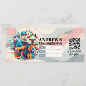 Invitation House Cleaning Services Gift Certificate Voucher (Devant / Derrière)