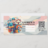 Invitation House Cleaning Services Gift Certificate Voucher (Devant)