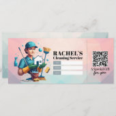 Invitation House Cleaning Services Gift Certificate Voucher (Devant / Derrière)