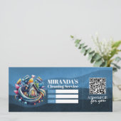 Invitation House Cleaning Services Gift Certificate Voucher (Debout devant)