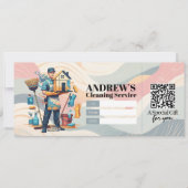 Invitation House Cleaning Services Gift Certificate Voucher (Devant)