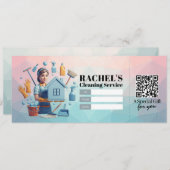 Invitation House Cleaning Services Gift Certificate Voucher (Devant / Derrière)