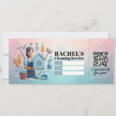 Invitation House Cleaning Services Gift Certificate Voucher (Devant)