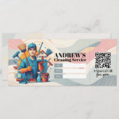 Invitation House Cleaning Services Gift Certificate Voucher (Devant / Derrière)