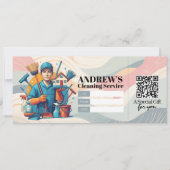 Invitation House Cleaning Services Gift Certificate Voucher (Devant)