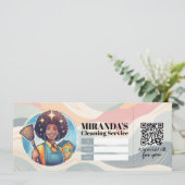 Invitation House Cleaning Services Gift Certificate Voucher (Debout devant)