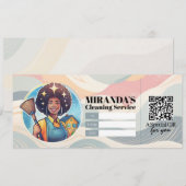 Invitation House Cleaning Services Gift Certificate Voucher (Devant / Derrière)