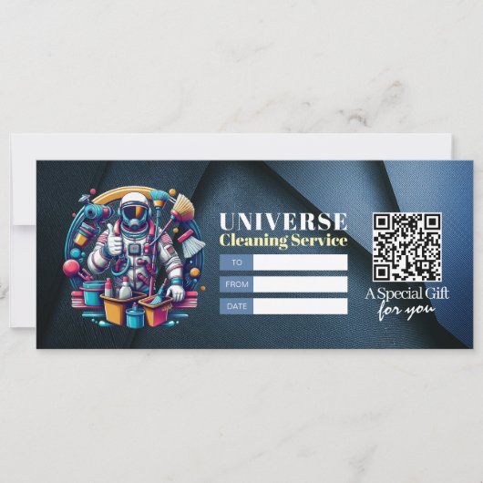 Invitation House Cleaning Services Gift Certificate Voucher (Devant)