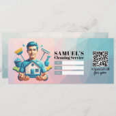 Invitation House Cleaning Services Gift Certificate Voucher (Devant / Derrière)