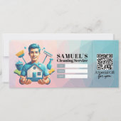 Invitation House Cleaning Services Gift Certificate Voucher (Devant)