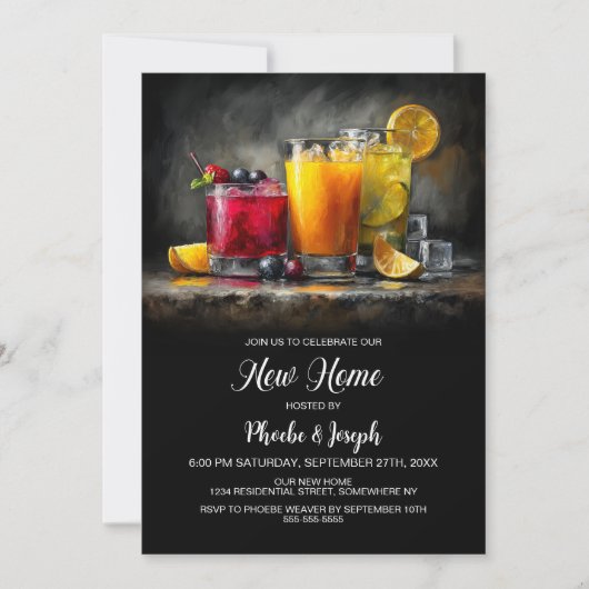 Invitation Housewarming Cocktail Party (Devant)