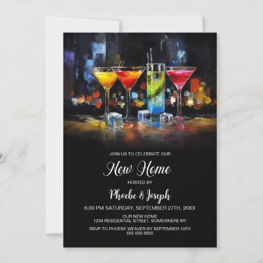 Invitation Housewarming Cocktail Party (Devant)