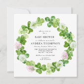 Invitation Housse à quatre feuilles | FEUILLES SHAMROCKS | BA (Devant)