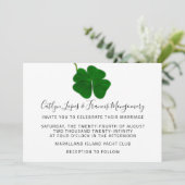 Invitation Housse à quatre feutres noir blanc mariage (Debout devant)