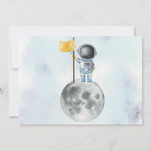 Invitation Houston Nous Avons Deux Ans Astronaute Spatiale (Dos)