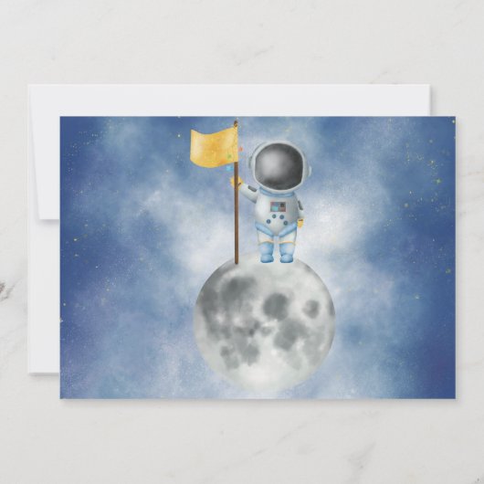 Invitation Houston Nous Avons Un Astronaute Spatial D'Un An (Dos)