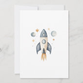 Invitation Houston Nous Avons Un Garçon Astronaut Baby shower (Dos)