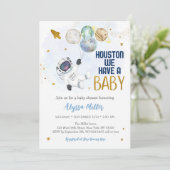 Invitation Houston, nous avons une douche de bébé astronaute (Debout devant)