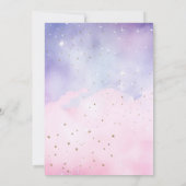 Invitation Houston nous avons une fille d'un an Space rose (Dos)