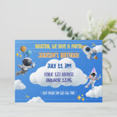 Invitation Houston On Fête 3D Anniversaire Spatial (Debout devant)