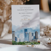 Invitation HOUSTON Texas USA City Skyline Mariage