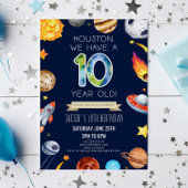 Invitation Houston We Have A 10 Year Old 10th Birthday Party