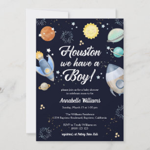 Invitation Houston We have a Boy Baby shower