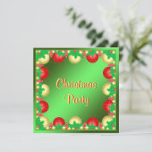 Invitation Houx et boules de Noël (Debout devant)