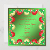 Invitation Houx et boules de Noël (Dos)