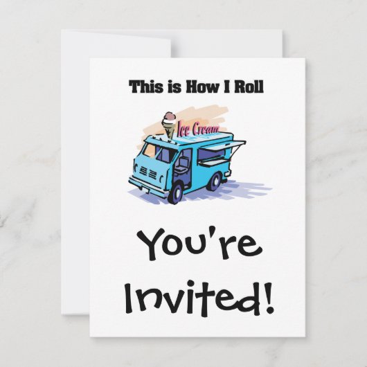 Invitation How I Roll (Camion de Glace) (Devant)