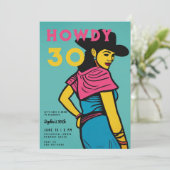 Invitation Howdy 30 Pays Western Comic Pink 30e anniversaire (Debout devant)
