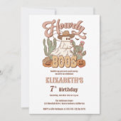 Invitation Howdy Boos Ghost Halloween fête d'anniversaire (Devant)