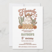 Invitation Howdy Boos Ghost Halloween fête d'anniversaire (Devant)