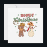 Invitation Howdy Christmas Cowboy Snowman Western Funny<br><div class="desc">Howdy Christmas Cowboy Snowman Western Funny</div>